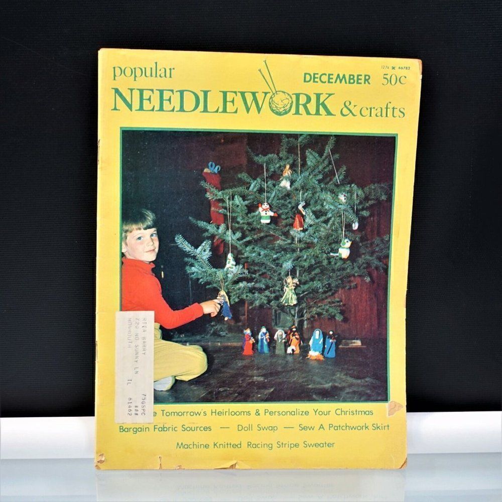 Popular Needlework And Crafts December 1974 Vintage Patterns